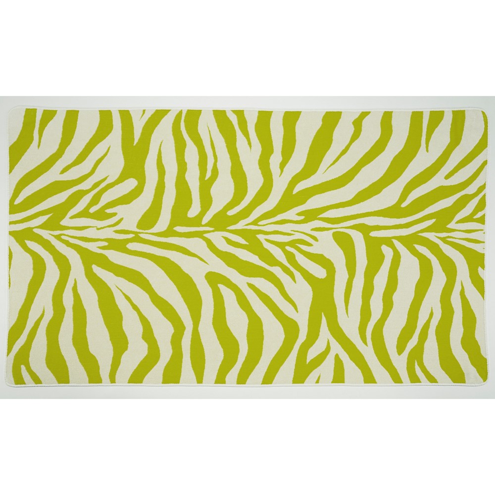 Zebra Egyptian Cotton Beach Towels 165 by Designer Abyss & Habidecor in Apple Green